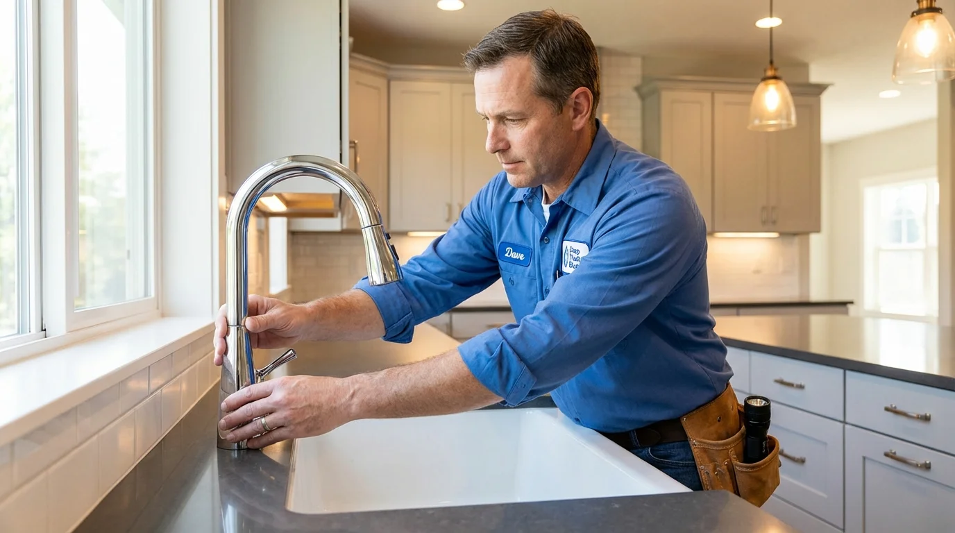 Kitchen faucet installation by Johns Plumbing LLC in Mogadore