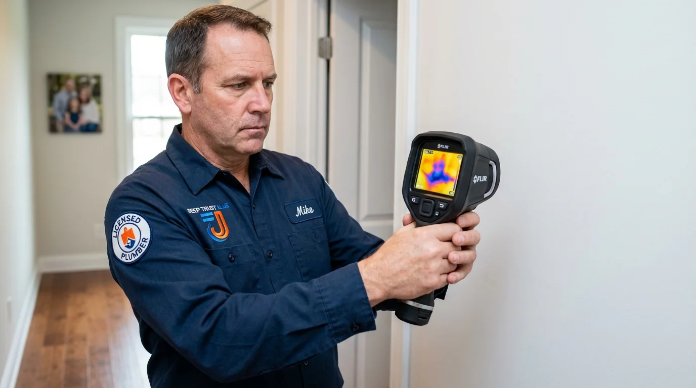 Thermal imaging leak detection by Johns Plumbing LLC in Mogadore